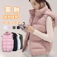 ダウンベスト レディース 中綿ベスト 秋冬 暖かい 防寒対策 保温 トップス フード付 前開き 軽量 着痩せ 立ち襟 スタンドカラーmeiya01