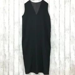 【 classicalelf 】Vネックロングジャンパースカート ブラック L