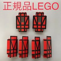 正規品 中古 LEGO レゴ   お城パーツ 城壁6個セット レッド 赤色 プリントパーツ HN-655 6067 騎士休憩所 361
