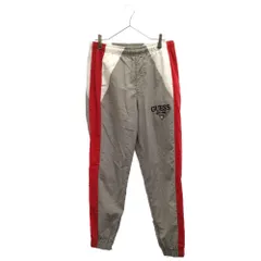 GUESS (ゲス) 切り替えナイロントラックパンツ ジャージ グレー/レッド MK1W8331IAのサムネイル