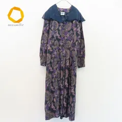 英国製 ローラアシュレイ LAURAASHLEY ヴィンテージ ワンピース ペイズリー柄 襟付き a802276i