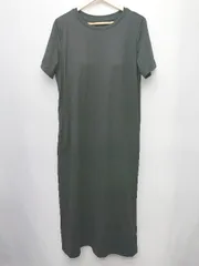 ◇ ◎●未使用●⊂ UNIQLO タグ付き　エアリズム　コットン　ブラ 半袖 ワンピース サイズXXL ブラック レディース P  【1410230010554】