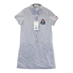 サイズ：M JUN&ROPE ジュン アンド ロペ  半袖ワンピース ストライプ柄 ネイビー系 [240101361515] ゴルフウェア レディース ストスト