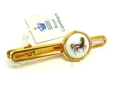 ■美品■ Royal Copenhagen ロイヤル コペンハーゲン ネクタイピン タイクリップ アクセサリー メンズ ゴールド系 DK5101のサムネイル