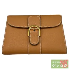 DELVAUX デルヴォー 三つ折りコンパクト財布　ベージュ デルヴォー Brillant ブランドオフ Delvaux レザー 三つ折り財布