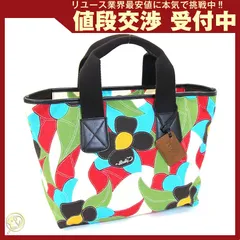バリー ハンドバッグ ダークブラウン マルチカラー 中古