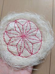 再入荷：【精麻トレイ】麻の華紋様　桃色