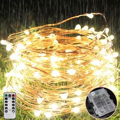 【新着商品】外兼用 室内 パーティー クリスマス led 点滅ライト 飾りライト 電池式8モード 銅線 防水LEDイルミネーションライト ワイヤーライトフェアリーライト ホワイト ストリングライトフェアリーライト(10M100LED) ウォームホワイト LED