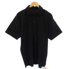 M*O様 HOMME PLISSE プリーツ スキッパー 長袖 ポロシャツ 黒 2025年最新】ISSEY MIYAKE homme plisse ポロシャツの人気