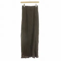 ノーブル NOBLE 24AW キュプラサテンナローAラインスカート イージー マキシ ロング ウエストゴム 無地 38 M 茶 ブラウン 24060240507130 /BB