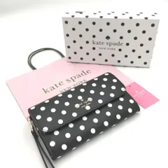 [KATE SPADE] ケイトスペード ドット柄 リストレット付 長財布（化粧箱付）