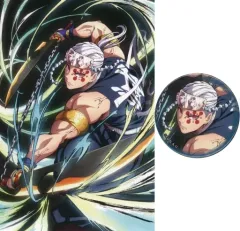 【中古】雑貨 宇髄天元 缶バッジ＆ポストカードセット 「鬼滅の刃 全集中展 -無限列車編・遊郭編-」