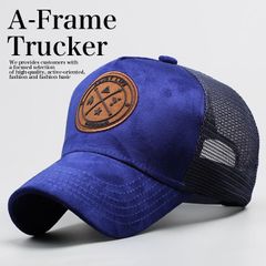 【深め/美シルエット】メッシュキャップ キャップ 帽子 メンズ レディース スエード風 野球帽 A-Frame Trucker 7986674 (D)