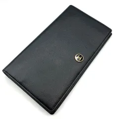 鑑定済み】正規品 CHANEL シャネル ココボタン A20904 二つ折り長財布  