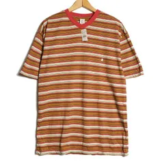 デッドストック 90's USA製 ギャップ GAP ボーダー Vネック コットン Tシャツ 半袖 (L) 90年代 アメリカ製 旧タグ オールド 白タグ未使用品　アメリカ古着 USED  ビンテージ ヴィンテージ