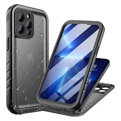 Cozycase iPhone 13 Pro 用 ケース - iPhone 13 Pro 用 防水ケース - 完全防水 防塵 2m 耐衝撃 360度 全面 両面 軽量 米軍 カメラ保護 ストラップ付き 海 お風呂 水中撮影 洗濯可能 iPhone 13Pr 0