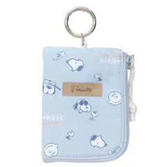 【メール便】スヌーピー 小銭入れ＆定期入れ リール付きデイリーパスケース Dusky palette GY ピーナッツ マリモクラフト ICカードケース キャラクター グッズ 