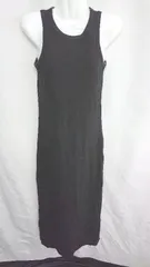 ◇ ⊂ Ungrid アングリッド コットン系 ノースリーブ 膝下丈 ワンピース サイズM ブラック レディース E  【1410100009671】