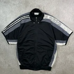 80年代 adidas アディダス 半袖 ジャージ トラックジャケット メンズXL相当 