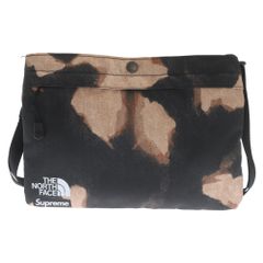 SUPREME (シュプリーム) 21AW ×THE NORTH FACE Bleached Denim Print Shoulder Bag ザ ノースフェイス ショルダー バッグ ベージュ NM72154I