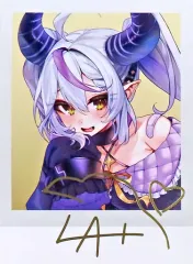 【中古】キャラカード ラプラス・ダークネス 箔押し複製サイン入り unxi描き下ろし チェキ風ブロマイドカード 「バーチャルYoutuber ホロライブ ラプラス・ダークネス 誕生日記念2023 誕生日記念フルセット」 購入特典