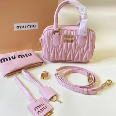 2024年最新】ミュウミュウ Miu Miu レザー トップハンドル