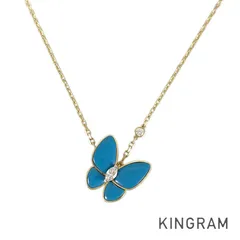 ヴァンクリーフ＆アーペル Van Cleef & Arpels ドゥ パピヨン K18YG ターコイズ ダイヤモンド ネックレス sst【中古】のサムネイル