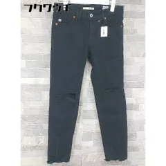 ◇ SOMETHING サムシング ダメージ加工 ストレッチ デニム スキニー パンツ サイズS ブラック レディース 【中古】 【1103230002529】のサムネイル