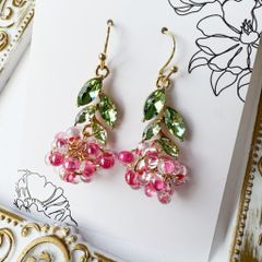 天然石♡ピンクアメジストのフルーツバスケットピアス14kgf - メルカリ