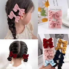 6DRY004HCヘアピン2個セット リボン ヘアアクセサリー ヘア留め