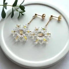 Snow Angel~スノーエンジェル~ 天使が舞い降りた雪の結晶 ピアス  雪の結晶   ハンドメイド