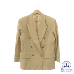 ☆美品☆ Aylesbury アリスバーリー テーラードジャケット ダブルブレステッド アウター ウール 長袖 レディース ベージュ 901-5982 送料無料 古着