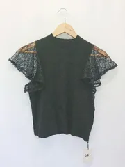 ◇ ◎ ●未使用● Θ φ GRL グレイル レース ノースリーブ カットソー サイズS ブラック レディース E  【1503040002748】