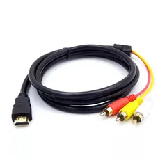 HDMI to RCA変換ケーブル HDMI to AVコンバータデジタル 3RCA/AV 変換ケーブル コンポジットケーブル 1.5メートル（黒）