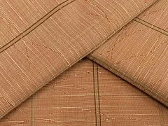 平和屋着物▽上質な紬　単衣　縞　正絹　逸品　AAAU8666fy