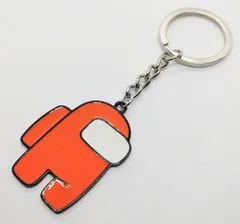 アモングアス　AMONGUS　キーリング　キーホルダー　オレンジ　人狼　アメリカン雑貨