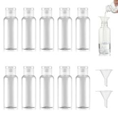 New PAVIKE Travel Bottles, 30ml (12-Pack) - Portable, Transparent Travel Bottles with Leak-Proof Design and Two Small Funnels, Perfect for Business Trips, Travel, and Camping
