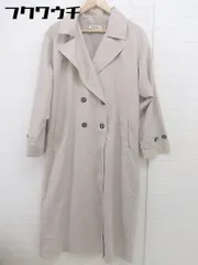 ■ ◎ SHEL'TTER シェルター ウエストリボン付き 長袖 ロング コート サイズF ベージュ系 レディース  【中古】 【1110150010435】のサムネイル