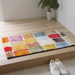 【新着商品】パレット トルコ 約50×80cm ウィルトン マルチ ラグ タイル調 マット 抗菌防臭 選べる 消臭機能 玄関 へたりにくい イケヒコ #2046839