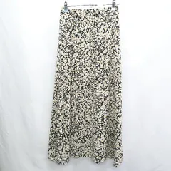 ◇ AZUL BY MOUSSY アズール バイマウジー 花柄 総柄 ロング丈 フレア スカート サイズS ブラック レディース E  【1407020003353】