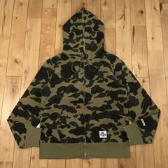 Gore windstopper 1st camo green フルジップ パーカー Mサイズ BAPE camo full zip hoodie a bathing ape エイプ ベイプ 迷彩