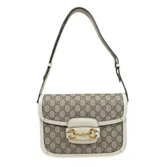 グッチ ミディアム ホースビット1955 ショルダーバッグ GGスプリームキャンバス 602204 ベージュ レディース  GUCCI  中古 グッチ