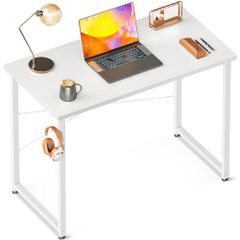 机 pcデスク 幅80cm ゲーミングデスク パソコンデスク シンプルデスク デスク 子 小さい computer desk 学習机 コンパクト ODK  フック付き 在宅ワーク おしゃれ 組立簡単 白い