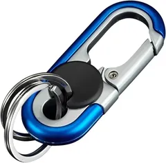 fogman キーホルダー おしゃれ リング アイシング 金具 車 カラビナ かっこいい( ブルー)