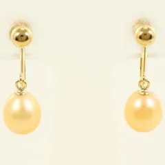 K18YG　イヤリング　clip-on earrings　パール　（真珠）　総重量約2.3g