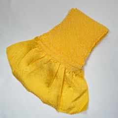 帯揚げ　黄色　中抜き絞り　正絹　194