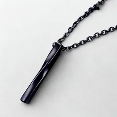 ネックレス  ペンダントおしゃれ 安い メンズ シンプル かっこいい ブラック