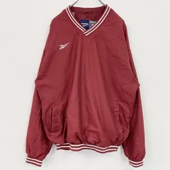 古着 used　90s　Reebok　リーボック　プルオーバージャケット　ヴィンテージ　赤　レッド　XLサイズ