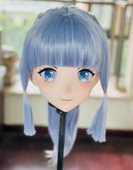 即納 全頭マスク ロック付き コスプレ 変身 仮装 着ぐるみ 即納 全頭マスク カツラ付き ロック付き ドール ヘッドロリータ