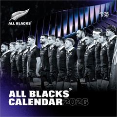 輸入版】2026年 ラグビー・NZオールブラックス公式 壁掛けカレンダー
